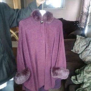 Grape alpaca cape